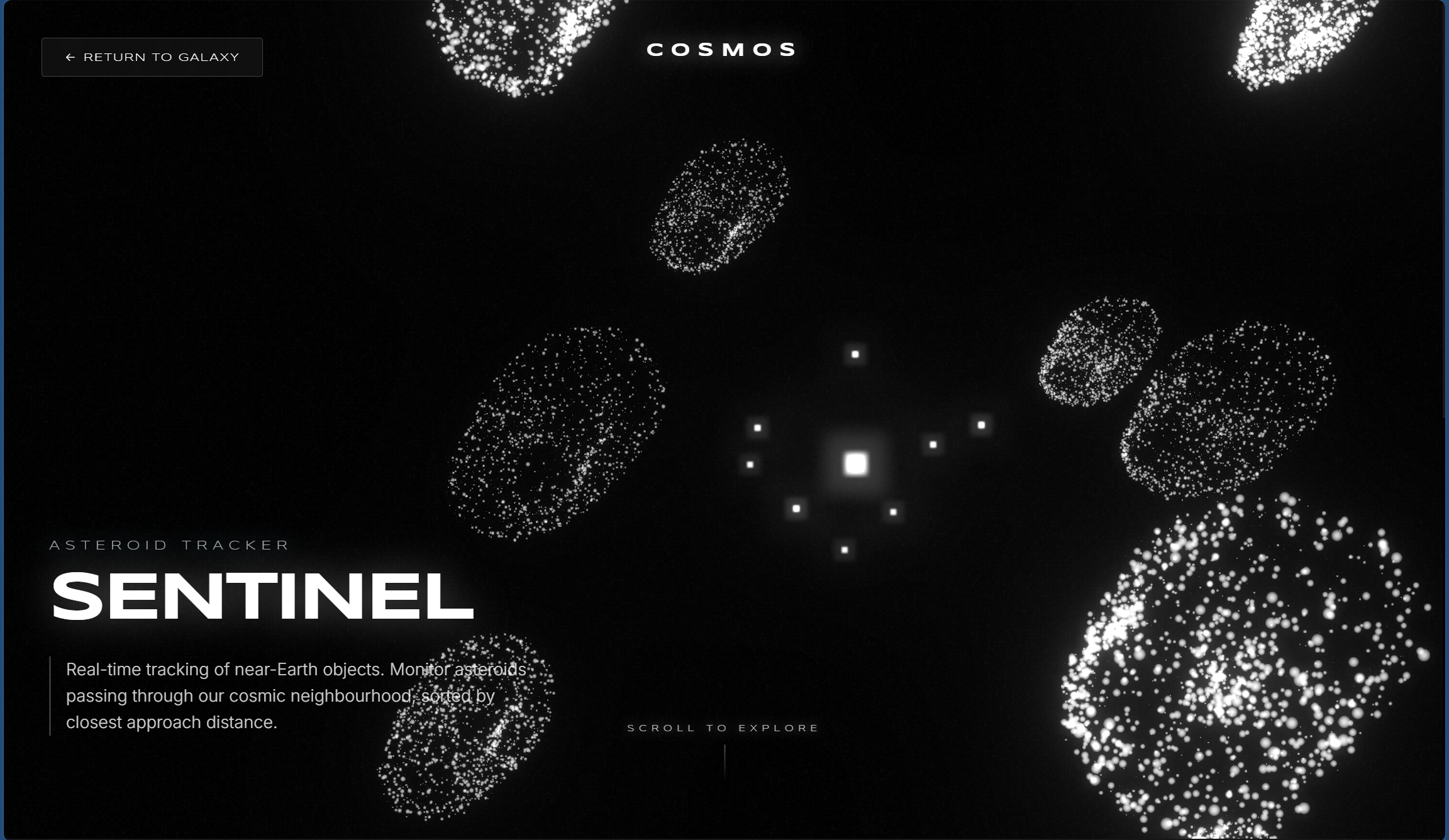 Asteroid Tracker tool open